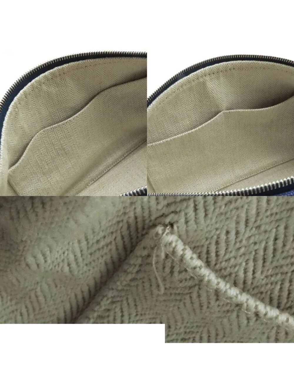 Hermes Brid-a-brac PM Marine Blue Green Silver Cotton Canvas Bath Pouch Handbag